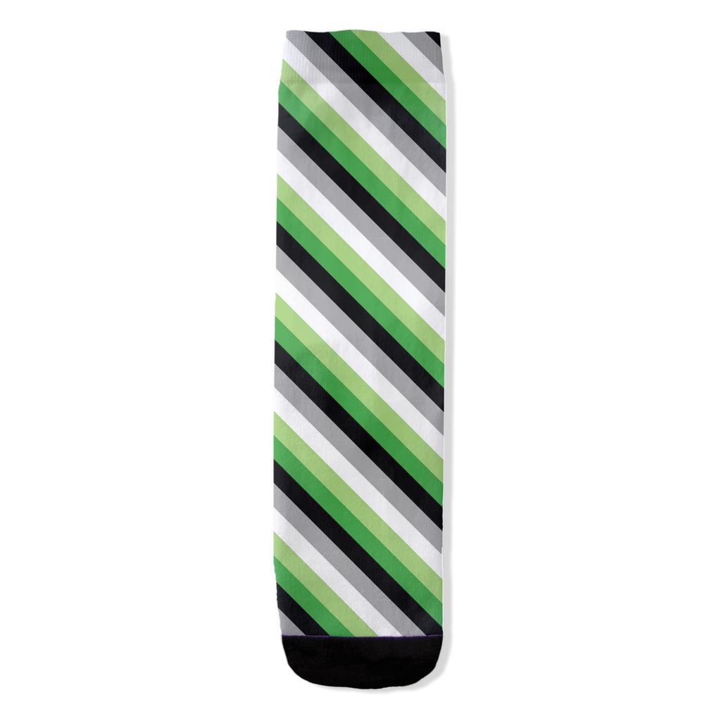 Aromantic Striped All-Over Print Socks Apparel ninjaferretart