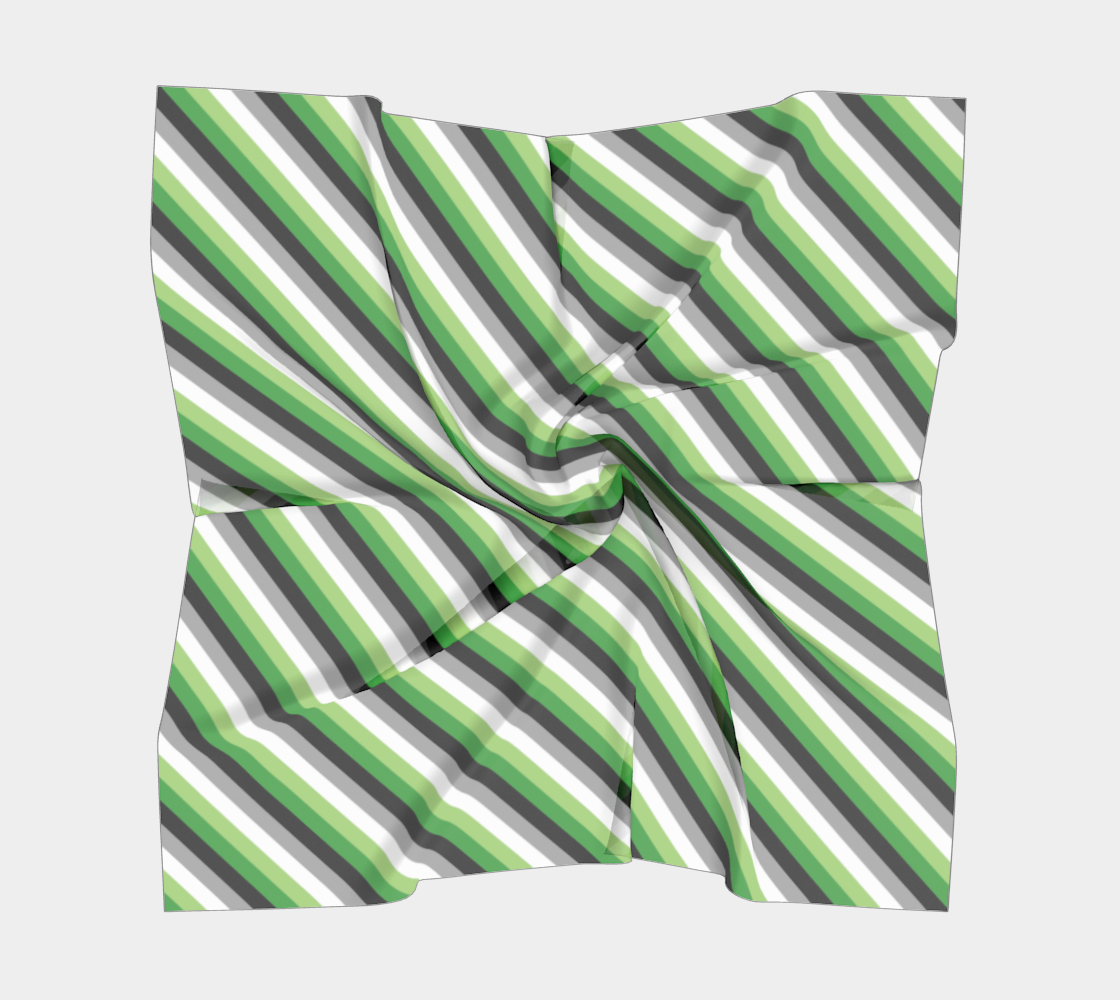 Aromantic Striped Square Scarf Square Scarf ninjaferretart