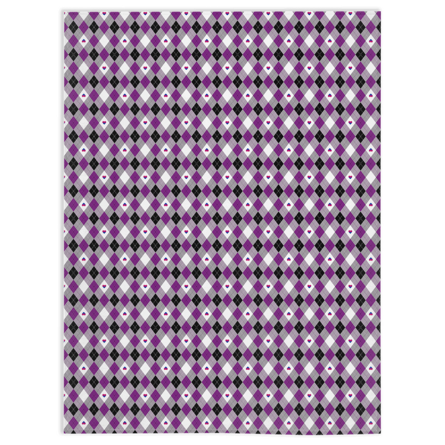 Asexual Biromantic Argyle Pride Minky Blankets Blanket ninjaferretart
