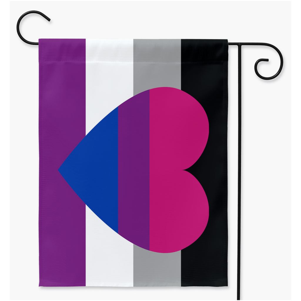 Asexual Biromantic Pride Flags | Single Or Double-Sided | 2 Sizes Yard Flag ninjaferretart