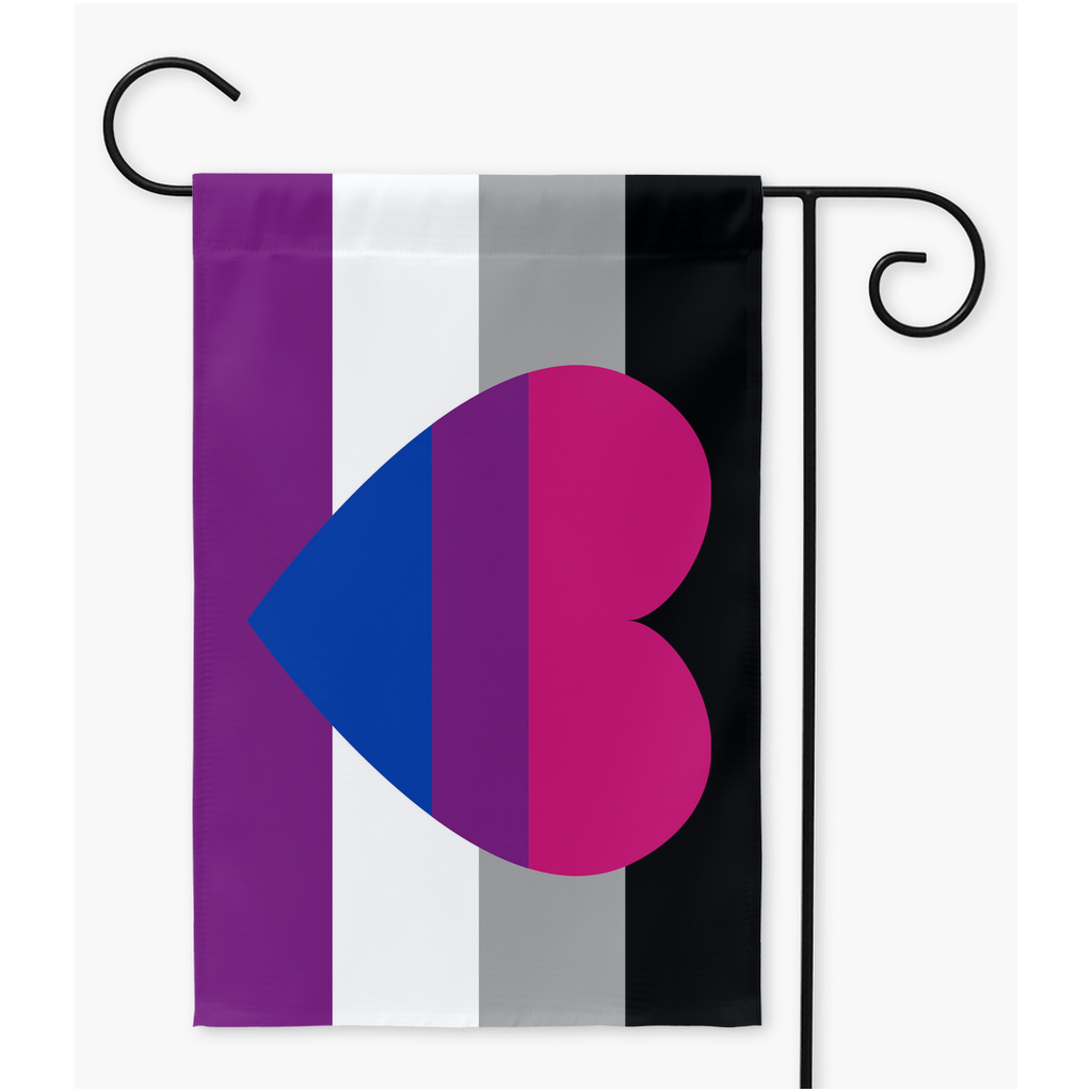 Asexual Biromantic Pride Flags | Single Or Double-Sided | 2 Sizes Yard Flag ninjaferretart
