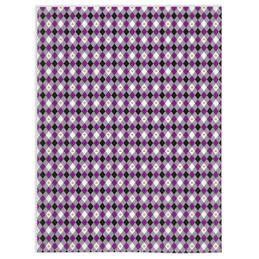 Asexual Panromantic Argyle Pride Minky Blankets Blanket ninjaferretart