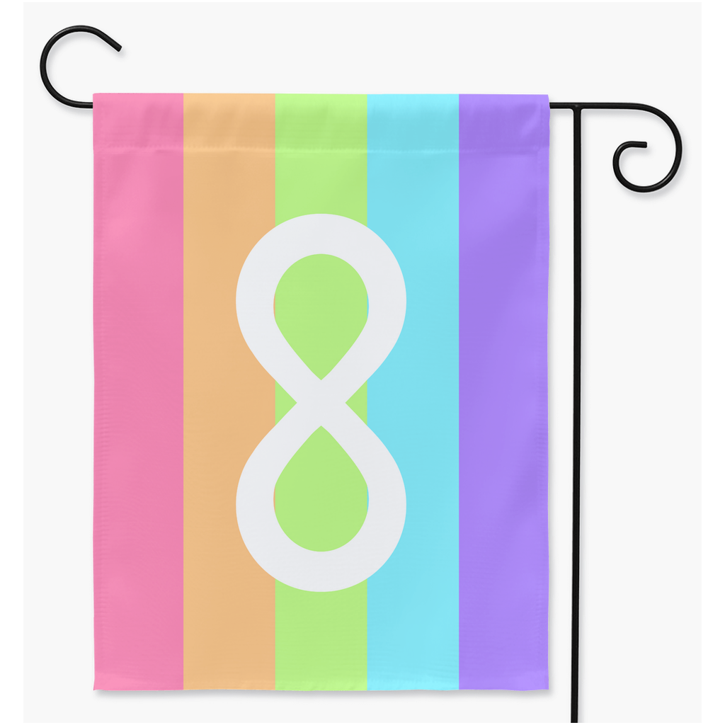 Autigender - V2 Yard and Garden Flags | Single Or Double-Sided | 2 Sizes Yard Flag ninjaferretart