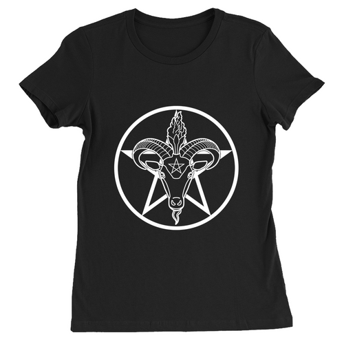 Baphomet Pentagram - DARK Fitted Tshirt | Choose Your Colourway | Bella + Canvas Apparel ninjaferretart
