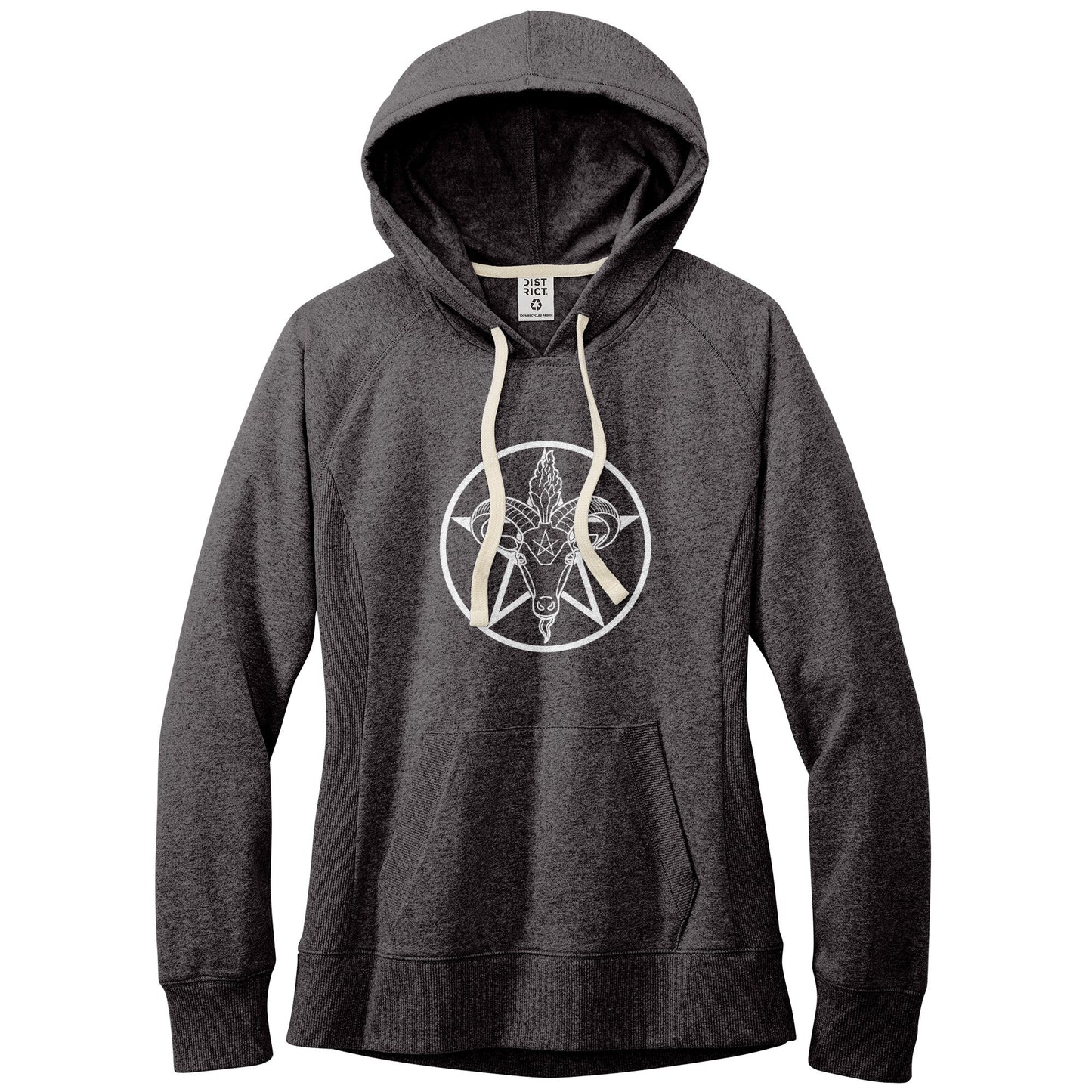 Baphomet Pentagram Fitted Re-Fleece Hoodie | Choose Your Colourway Apparel ninjaferretart