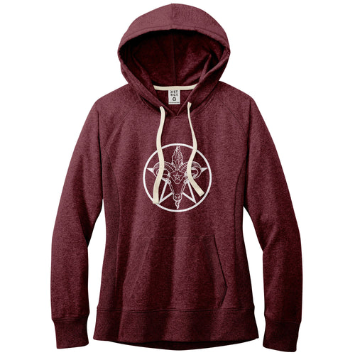 Baphomet Pentagram Fitted Re-Fleece Hoodie | Choose Your Colourway Apparel ninjaferretart