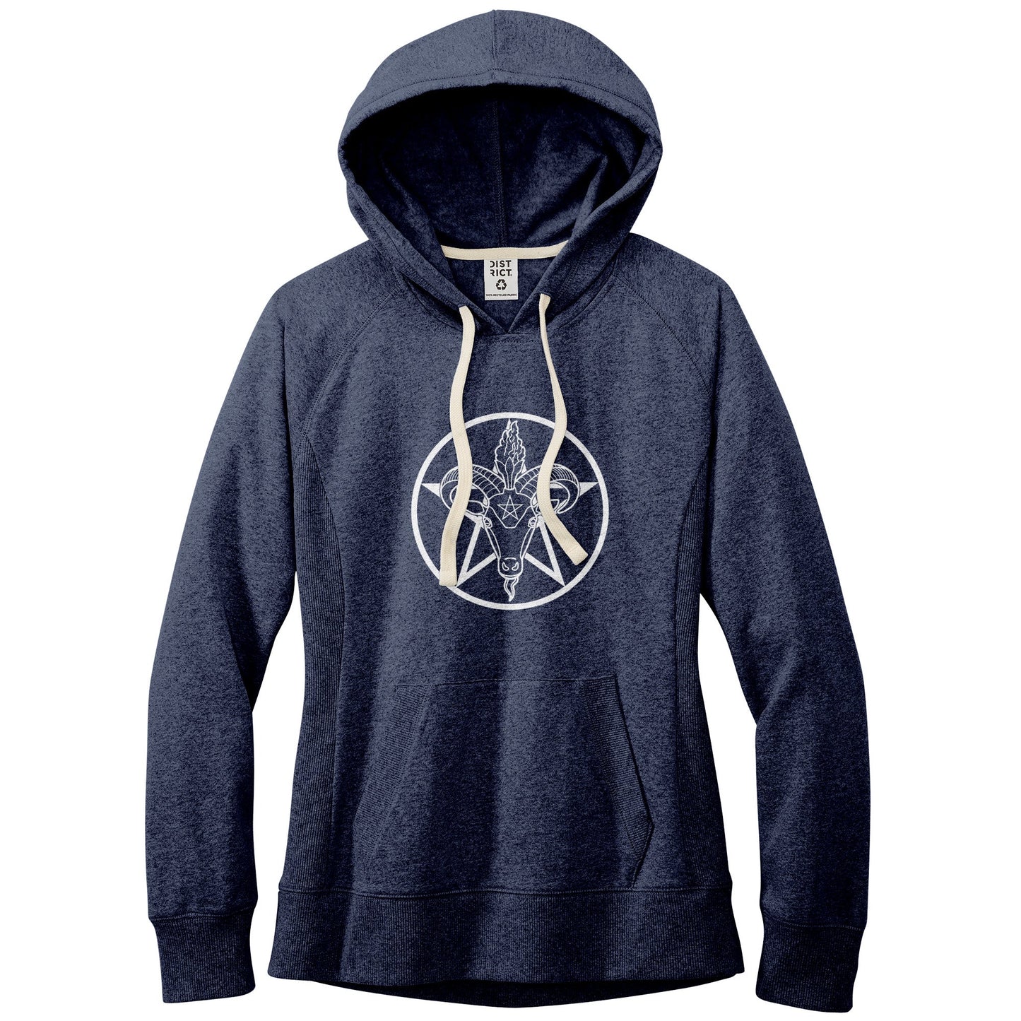 Baphomet Pentagram Fitted Re-Fleece Hoodie | Choose Your Colourway Apparel ninjaferretart
