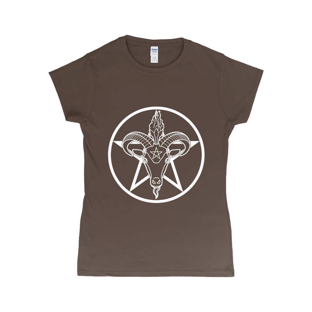 Baphomet Pentagram Fitted Tshirt | Choose Your Colourway | Gildan Apparel ninjaferretart