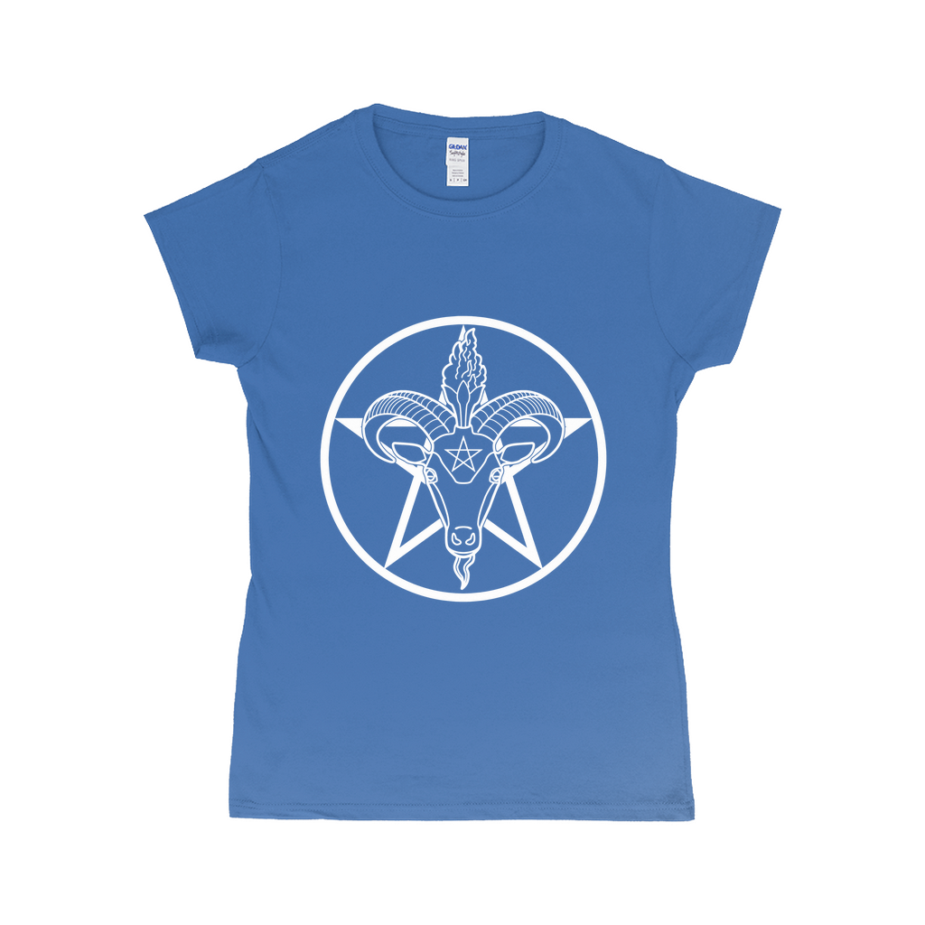 Baphomet Pentagram Fitted Tshirt | Choose Your Colourway | Gildan Apparel ninjaferretart