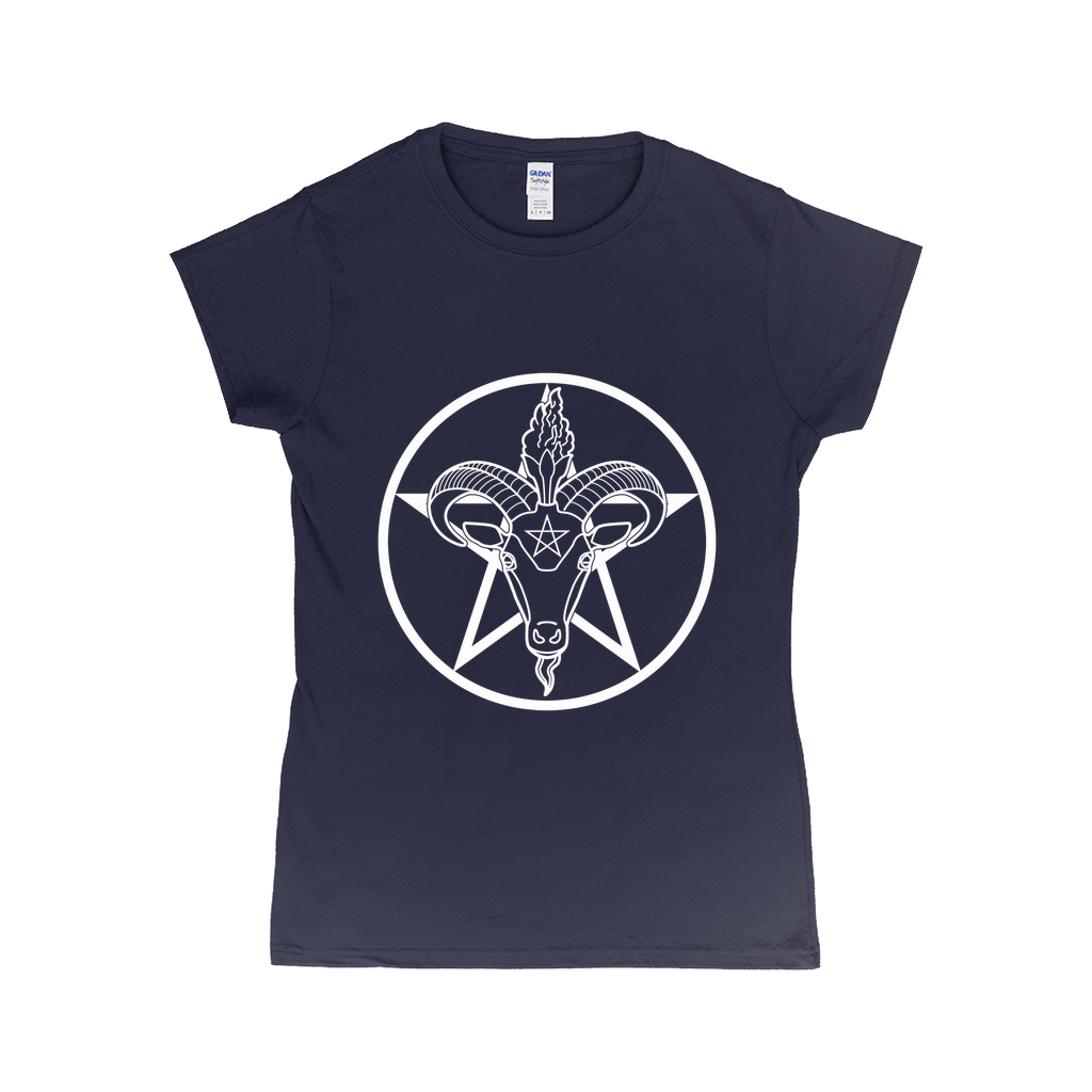 Baphomet Pentagram Fitted Tshirt | Choose Your Colourway | Gildan Apparel ninjaferretart