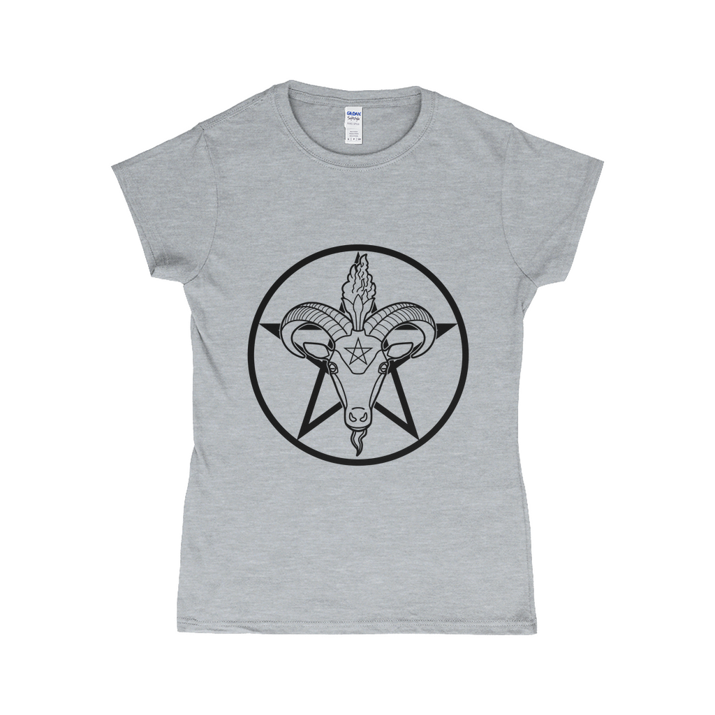 Baphomet Pentagram Fitted Tshirt | Choose Your Colourway | Gildan Apparel ninjaferretart
