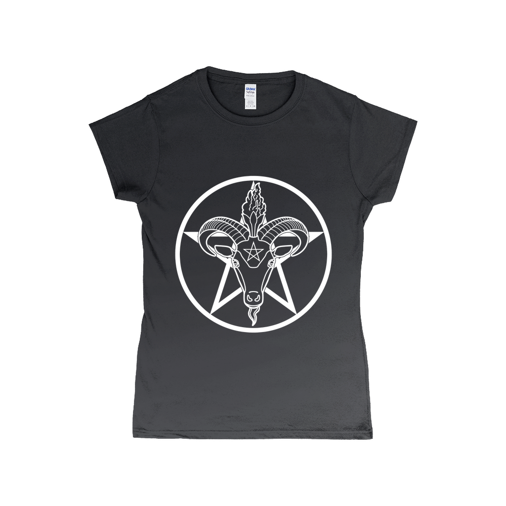 Baphomet Pentagram Fitted Tshirt | Choose Your Colourway | Gildan Apparel ninjaferretart