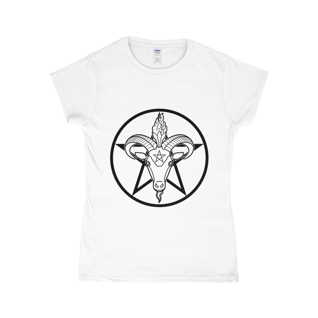 Baphomet Pentagram Fitted Tshirt | Choose Your Colourway | Gildan Apparel ninjaferretart
