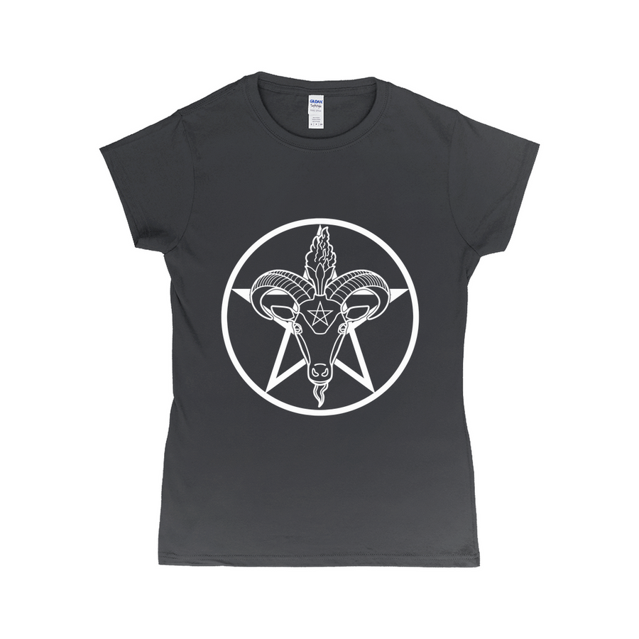 Baphomet Pentagram Fitted Tshirt | Choose Your Colourway | Gildan Apparel ninjaferretart