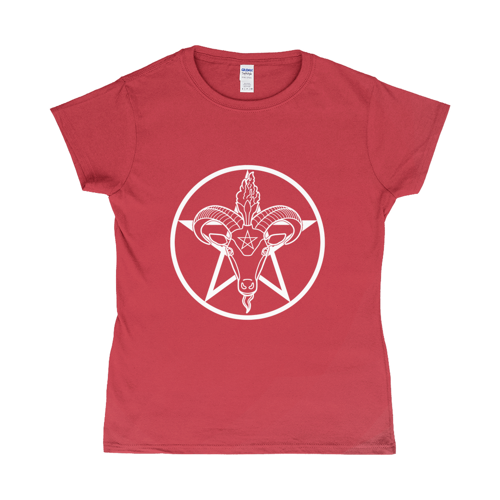Baphomet Pentagram Fitted Tshirt | Choose Your Colourway | Gildan Apparel ninjaferretart