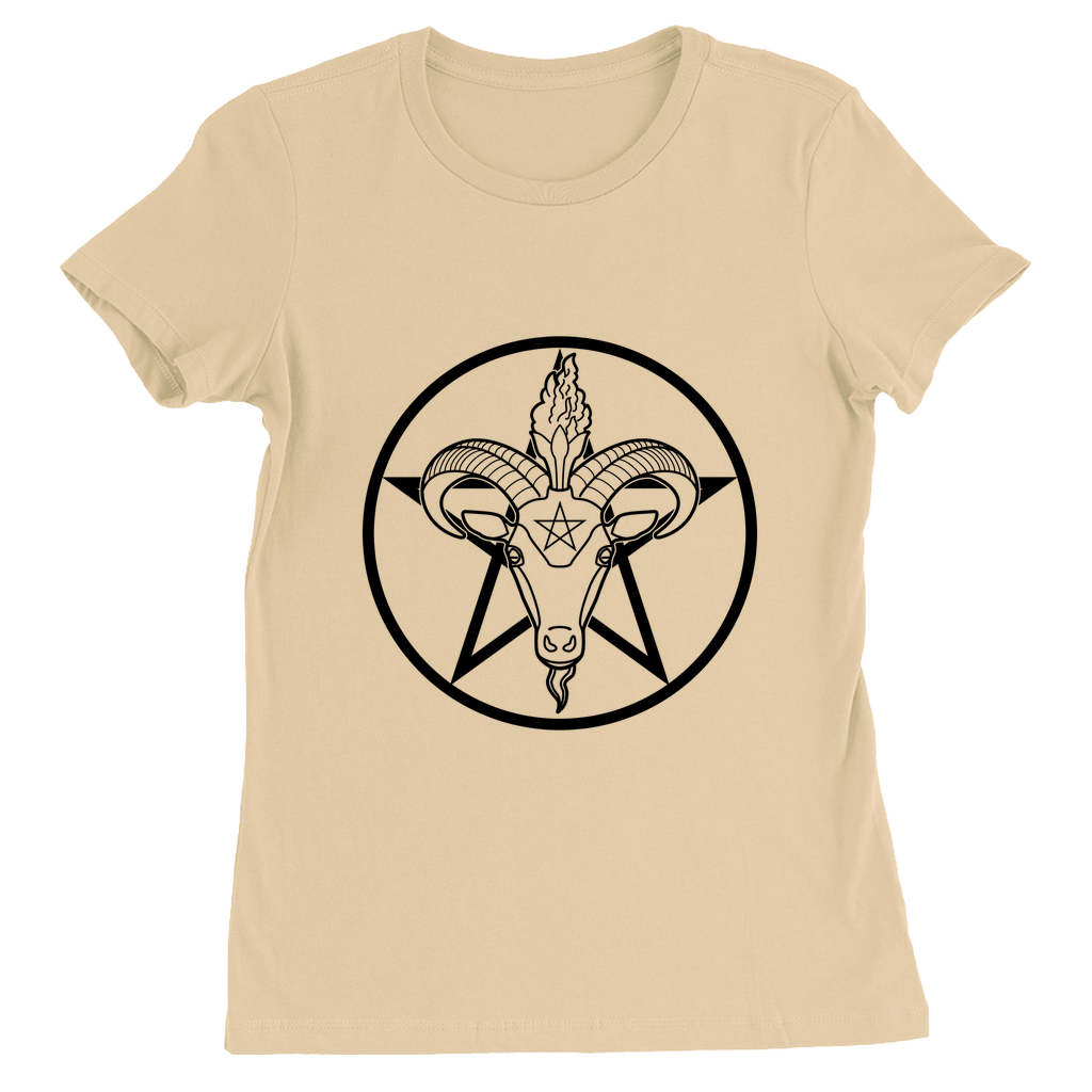 Baphomet Pentagram - LIGHT Fitted Tshirt | Choose Your Colourway | Bella + Canvas Apparel ninjaferretart