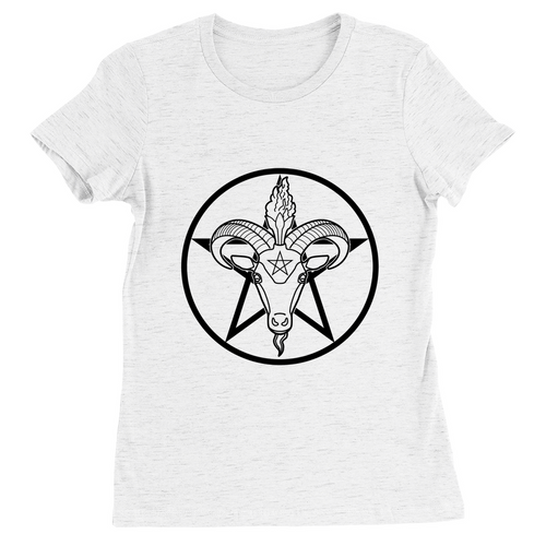 Baphomet Pentagram - LIGHT Fitted Tshirt | Choose Your Colourway | Bella + Canvas Apparel ninjaferretart