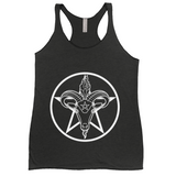 Baphomet Pentagram Racerback Tank Top | Choose Your Colourway | Next Level Apparel ninjaferretart
