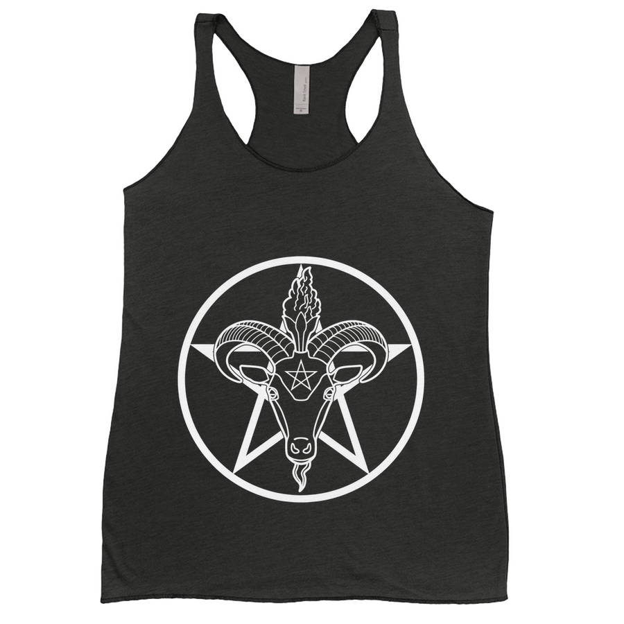 Baphomet Pentagram Racerback Tank Top | Choose Your Colourway | Next Level Apparel ninjaferretart