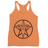 Baphomet Pentagram Racerback Tank Top | Choose Your Colourway | Next Level Apparel ninjaferretart