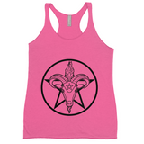 Baphomet Pentagram Racerback Tank Top | Choose Your Colourway | Next Level Apparel ninjaferretart