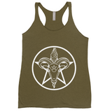 Baphomet Pentagram Racerback Tank Top | Choose Your Colourway | Next Level Apparel ninjaferretart