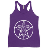 Baphomet Pentagram Racerback Tank Top | Choose Your Colourway | Next Level Apparel ninjaferretart