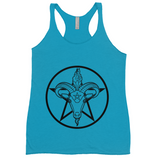 Baphomet Pentagram Racerback Tank Top | Choose Your Colourway | Next Level Apparel ninjaferretart