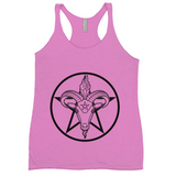 Baphomet Pentagram Racerback Tank Top | Choose Your Colourway | Next Level Apparel ninjaferretart