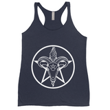 Baphomet Pentagram Racerback Tank Top | Choose Your Colourway | Next Level Apparel ninjaferretart