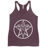Baphomet Pentagram Racerback Tank Top | Choose Your Colourway | Next Level Apparel ninjaferretart