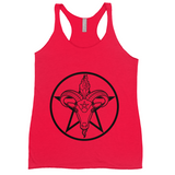 Baphomet Pentagram Racerback Tank Top | Choose Your Colourway | Next Level Apparel ninjaferretart