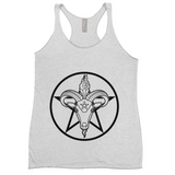 Baphomet Pentagram Racerback Tank Top | Choose Your Colourway | Next Level Apparel ninjaferretart
