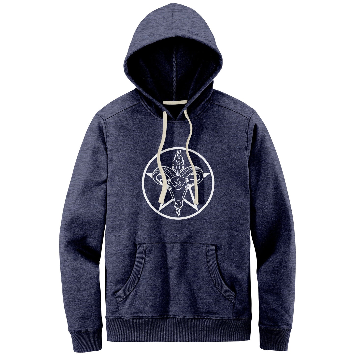 Baphomet Pentagram Relaxed Fit Re-Fleece Hoodie | Choose Your Colourway Apparel ninjaferretart