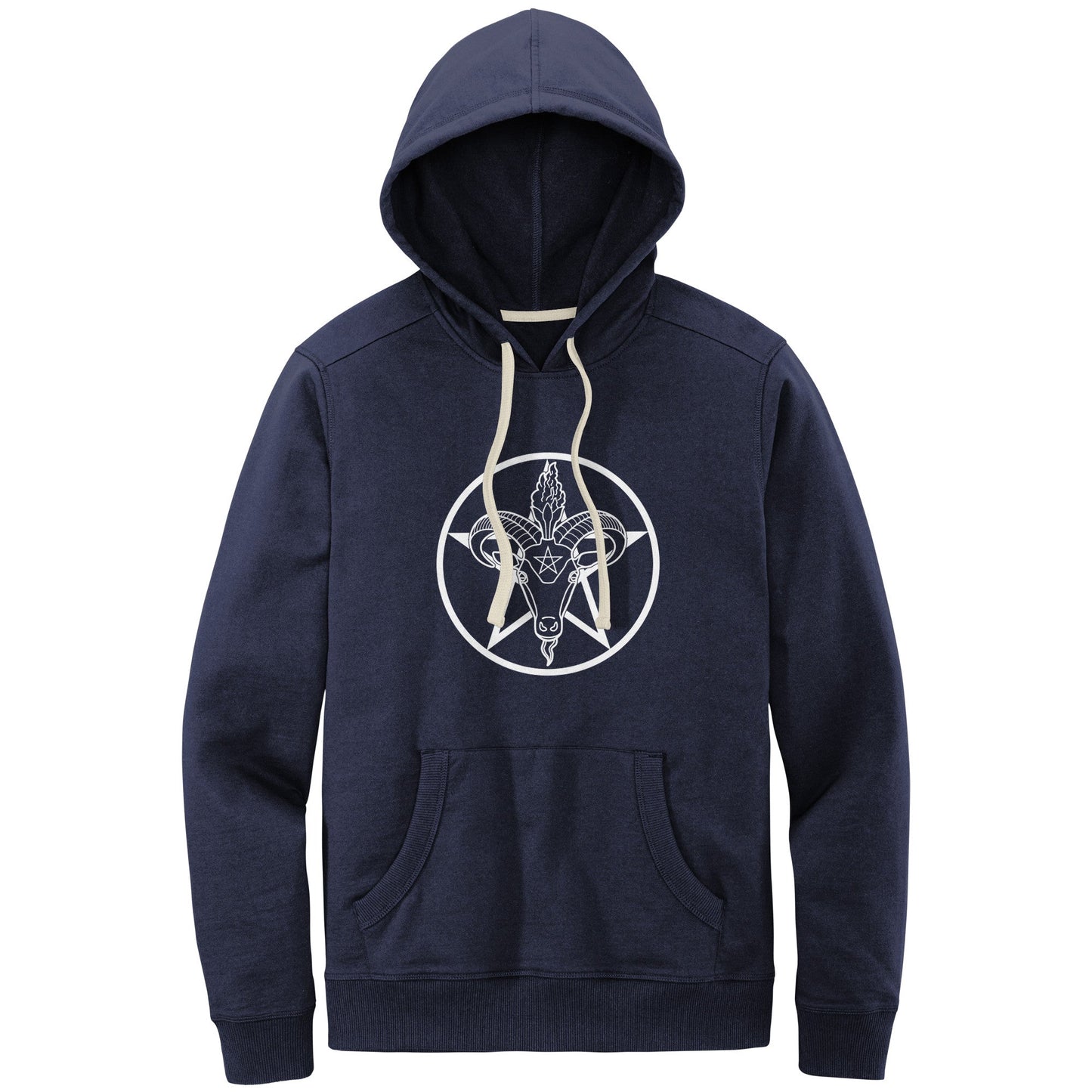 Baphomet Pentagram Relaxed Fit Re-Fleece Hoodie | Choose Your Colourway Apparel ninjaferretart