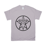 Baphomet Pentagram Relaxed Fit Tshirt - LIGHT | Choose Your Colourway | Gildan Apparel ninjaferretart