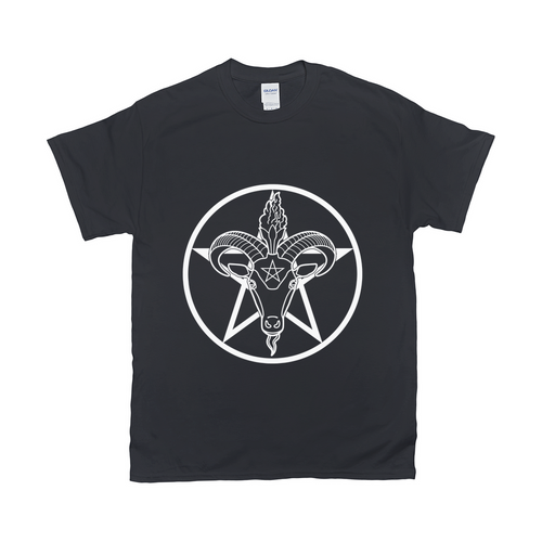 Baphomet Pentagram Relaxed Fit Tshirts - DARK | Choose Your Colourway | Gildan Apparel ninjaferretart