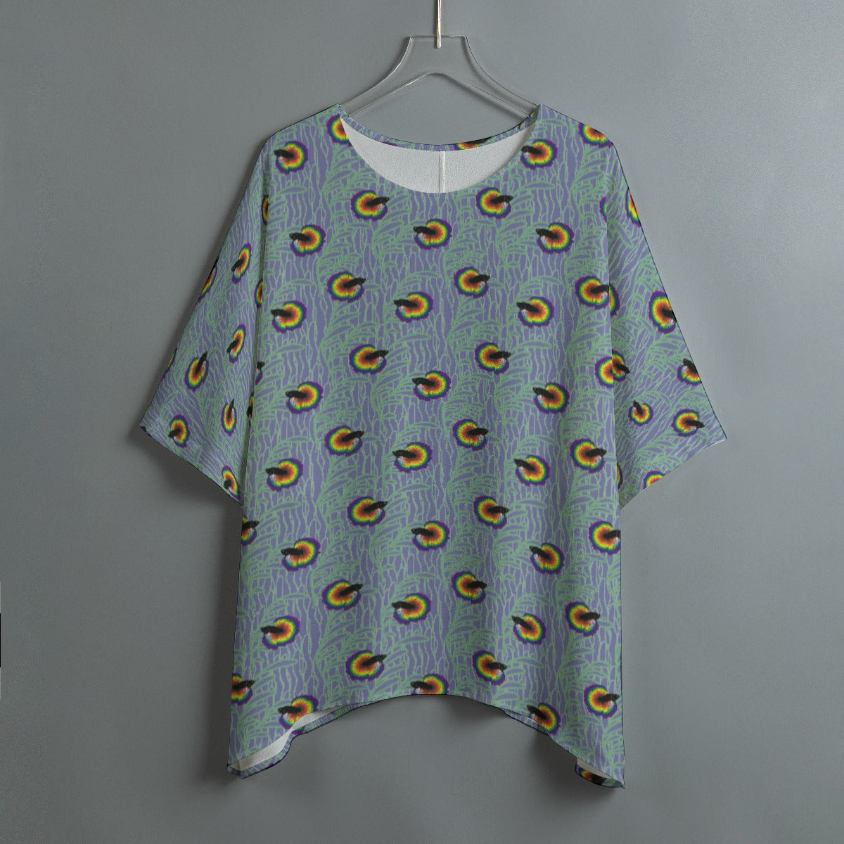 Betta and Seaweed Pattern Bat Sleeve Shirt | Choose Your Colourway ninjaferretart
