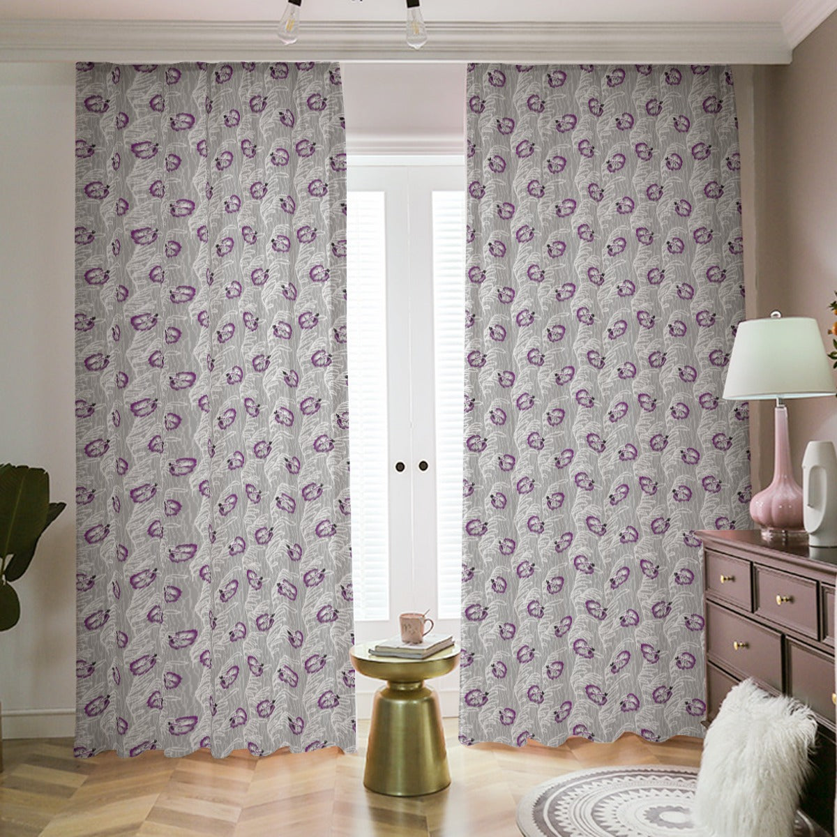Betta and Seaweed Pattern Blackout Curtains with Hooks | 265(gsm) | Choose Your Colourway ninjaferretart
