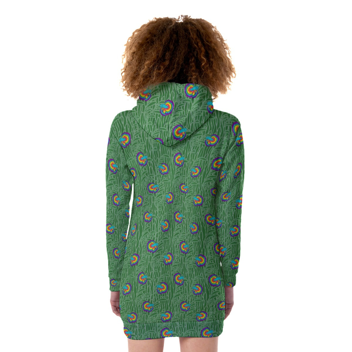 Betta and Seaweed Pattern Heavy Fleece Long Hoodie | Choose Your Colourway ninjaferretart