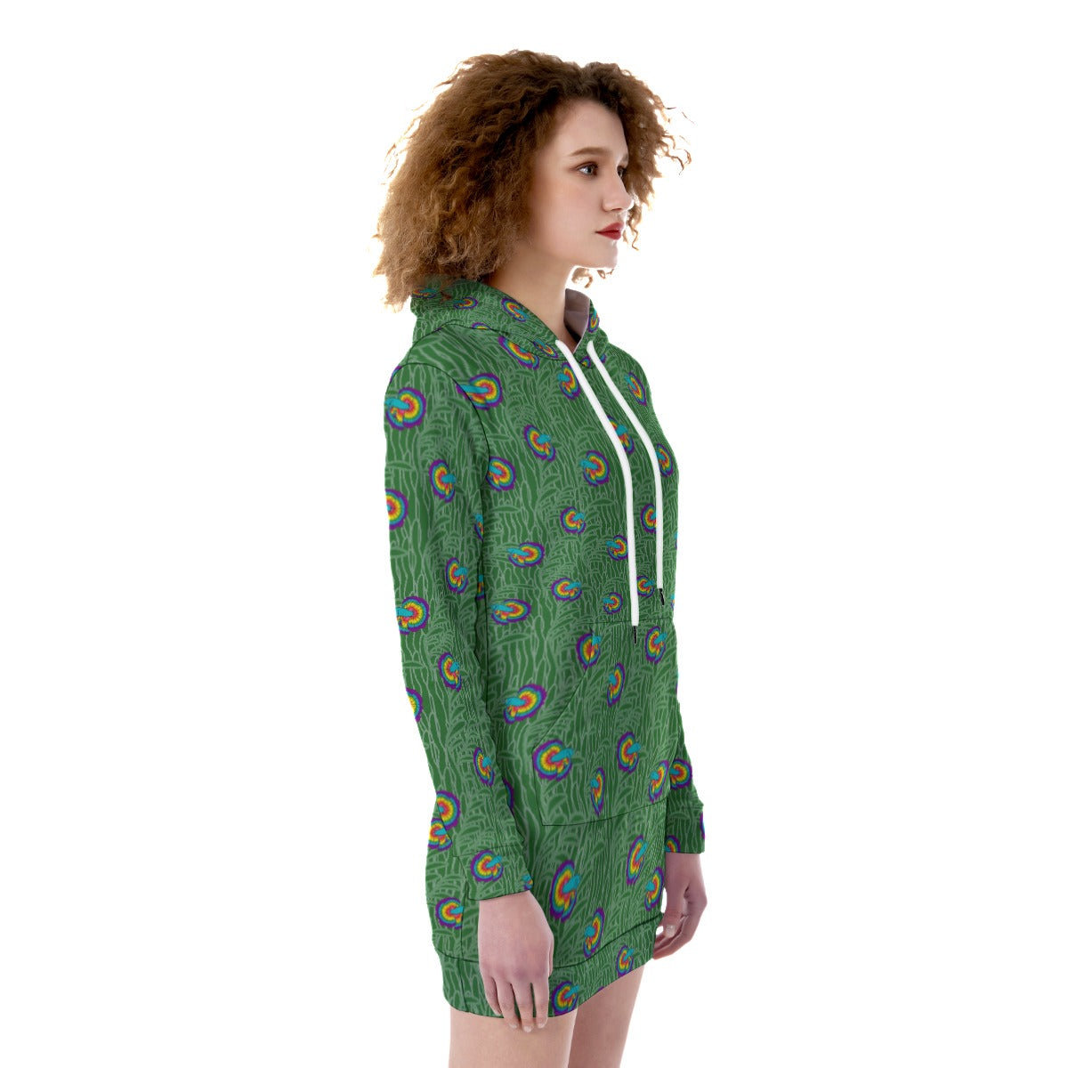 Betta and Seaweed Pattern Heavy Fleece Long Hoodie | Choose Your Colourway ninjaferretart
