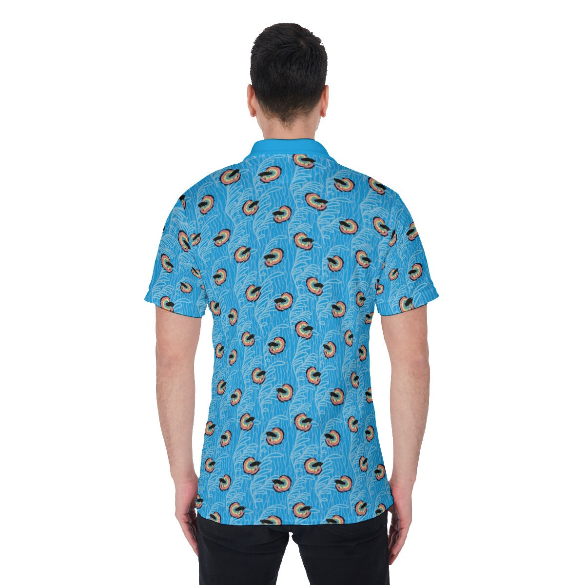 Betta and Seaweed Pattern Relaxed Fit Polo Shirt ninjaferretart