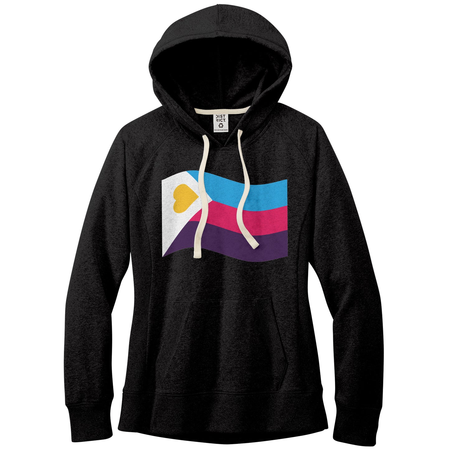 Polyamory Pride Flag Fitted Re-Fleece Hoodie | Choose Your Flag