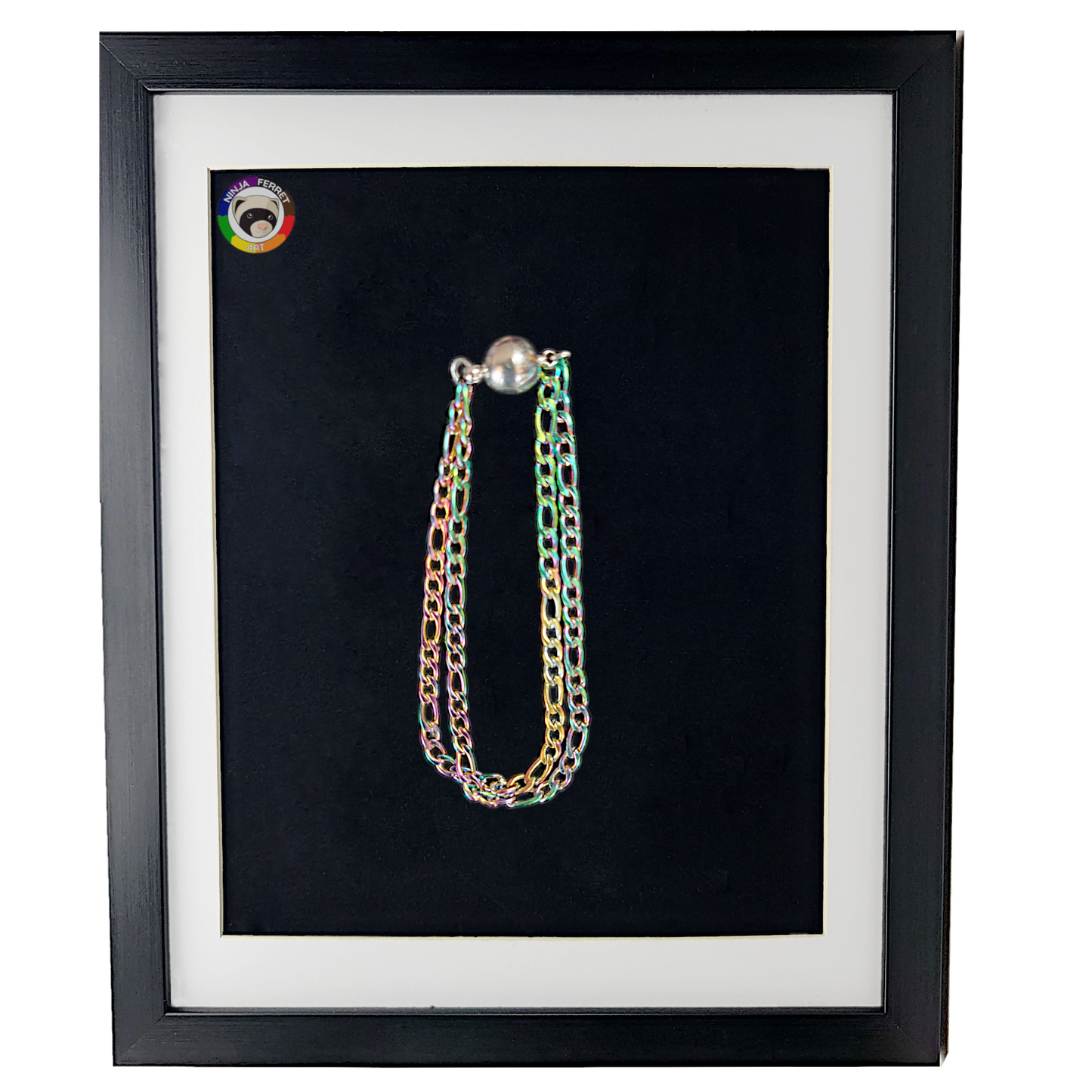 Rainbow Figaro Chain Double-Strand Bracelet