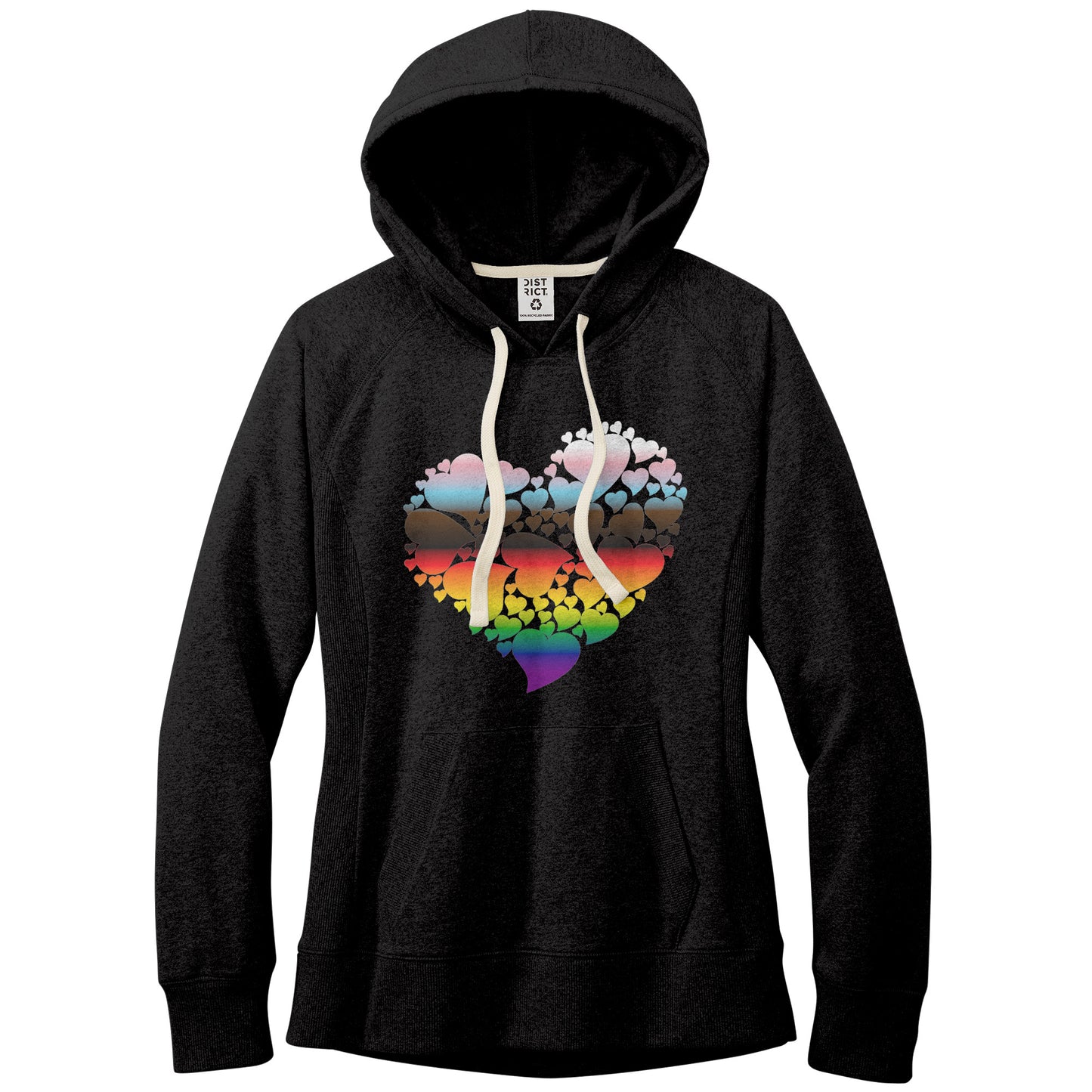 Heart of Hearts Fitted Re-Fleece Hoodie | Choose Your Colourway