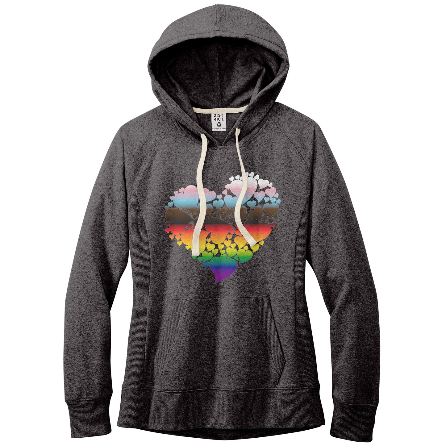 Heart of Hearts Fitted Re-Fleece Hoodie | Choose Your Colourway