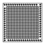 Houndstooth hanky with the word "Biting" written in each corner.