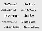 Natural Bumblebee Stickers
