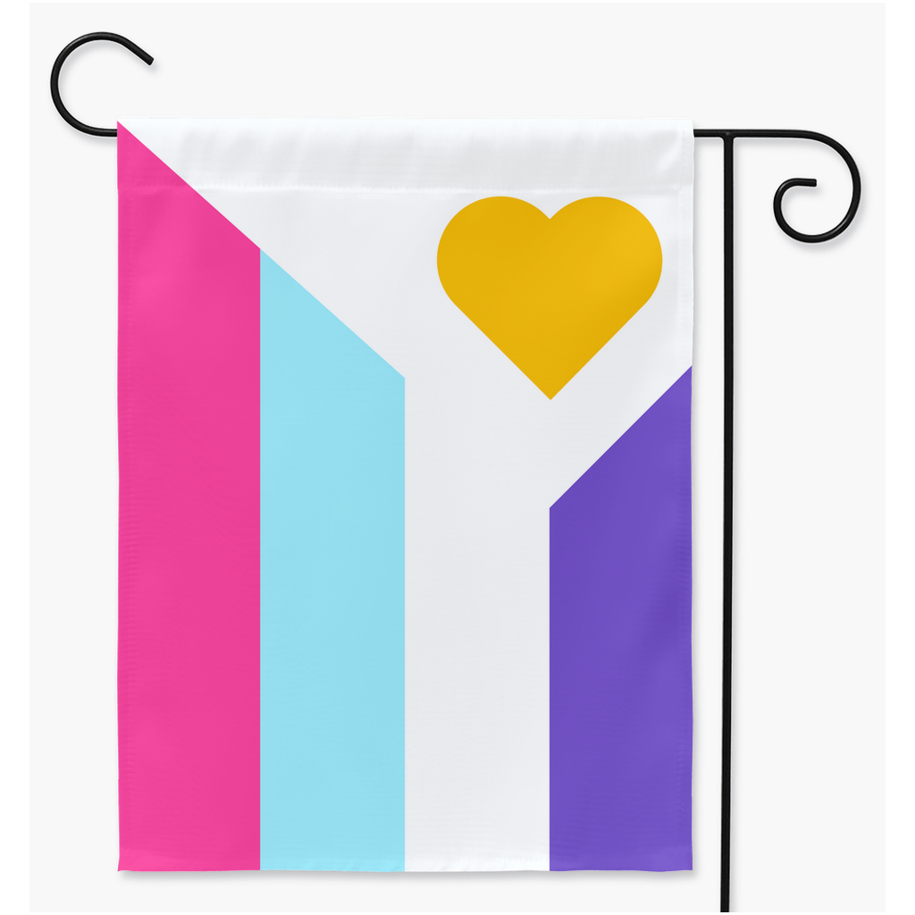Polyamory Pride - V6 - Multisexual Yard and Garden Flags | Single Or Double-Sided | 2 Sizes