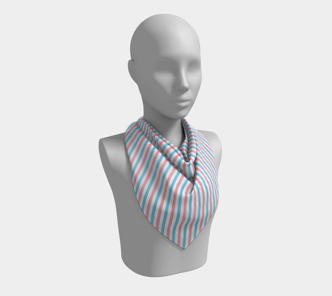 Transgender Barber Striped Square Scarf